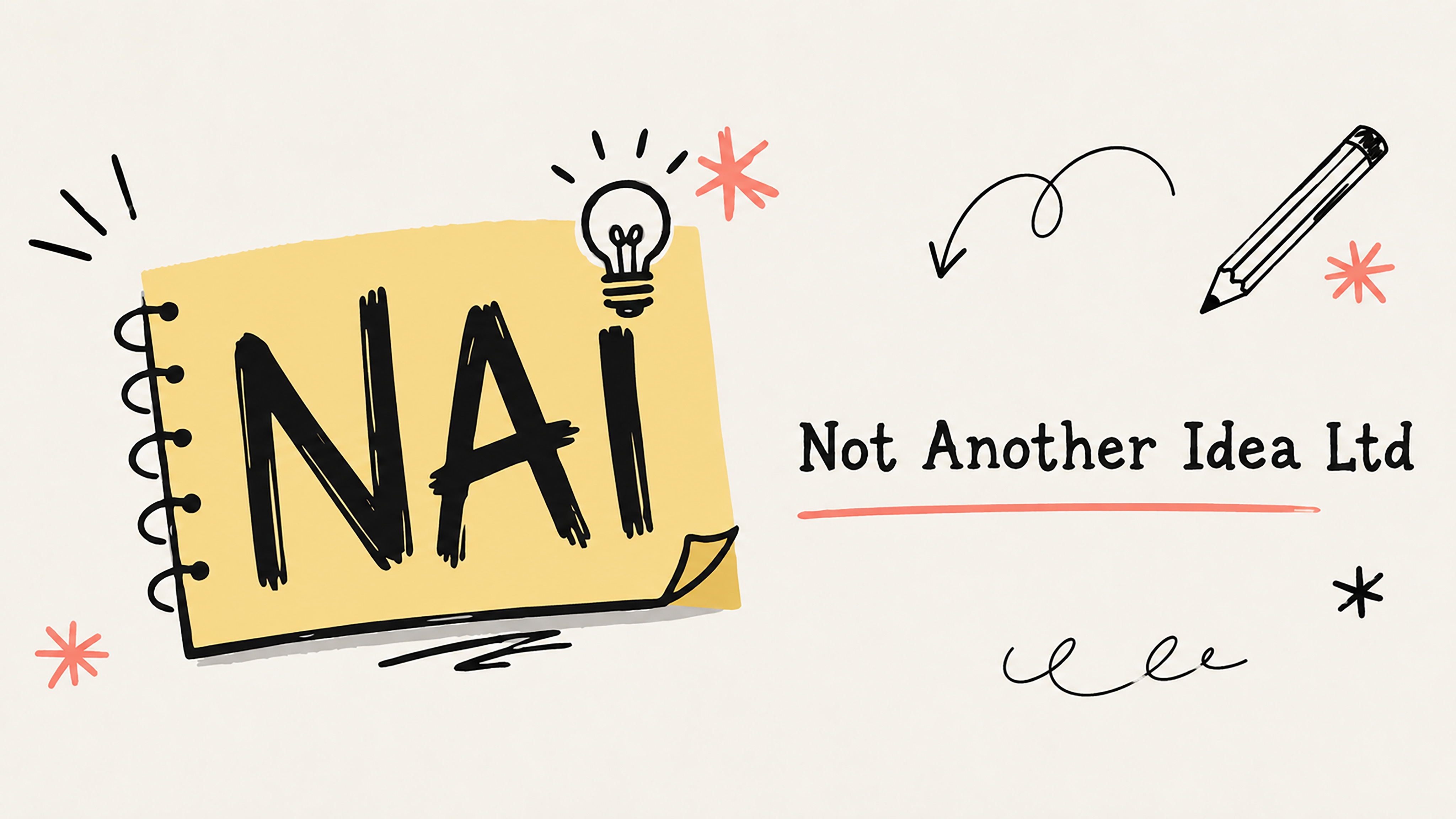Not Another Idea Ltd sketchbook-style brand illustration